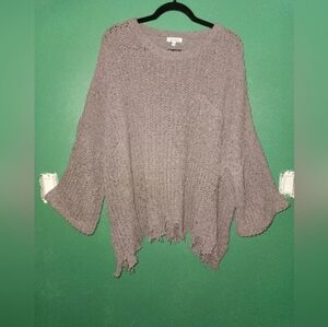 White Birch XL Distressed Sweater